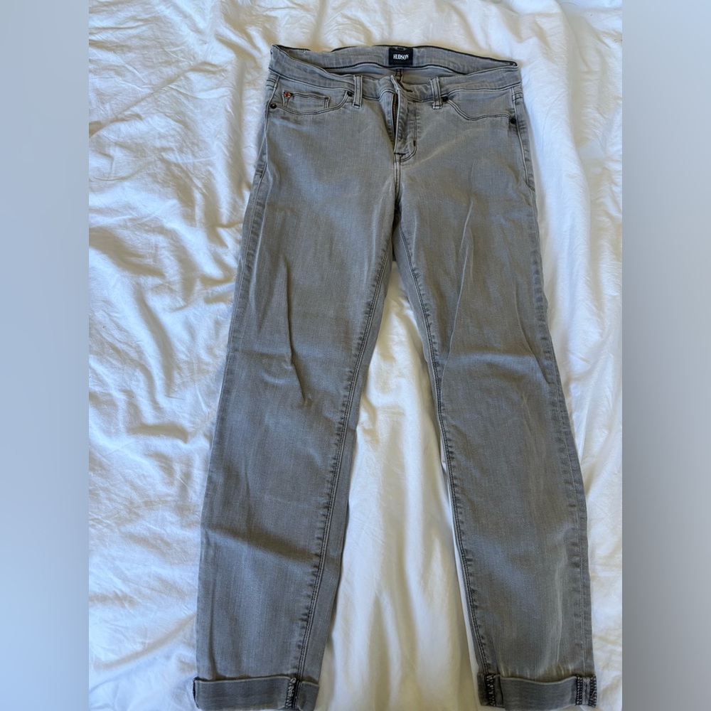 Hudson Harmon crop grey jeans